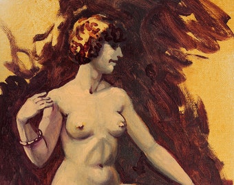 Nude study - original oil painting