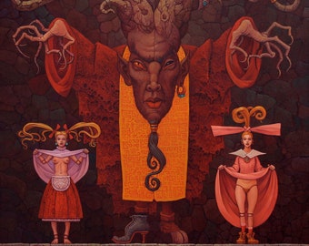 Satan presenting his Daughters - fine art print