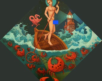 The Fair Crabfisher - original oil painting