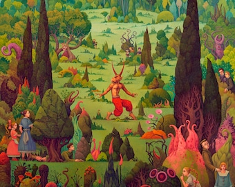 Hide and Seek in the Devils Garden - print behind acryl-glass, framed, limited edition