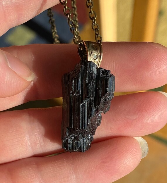 ブラックトルマリンペンダント - Etsy 日本