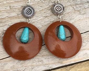 Boho Turquoise Magnesite Earrings