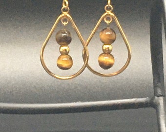 Orecchini orecchini oculari Golden Tigers Eye