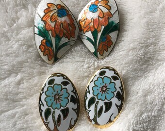 Cloisonne Enamel Earrings