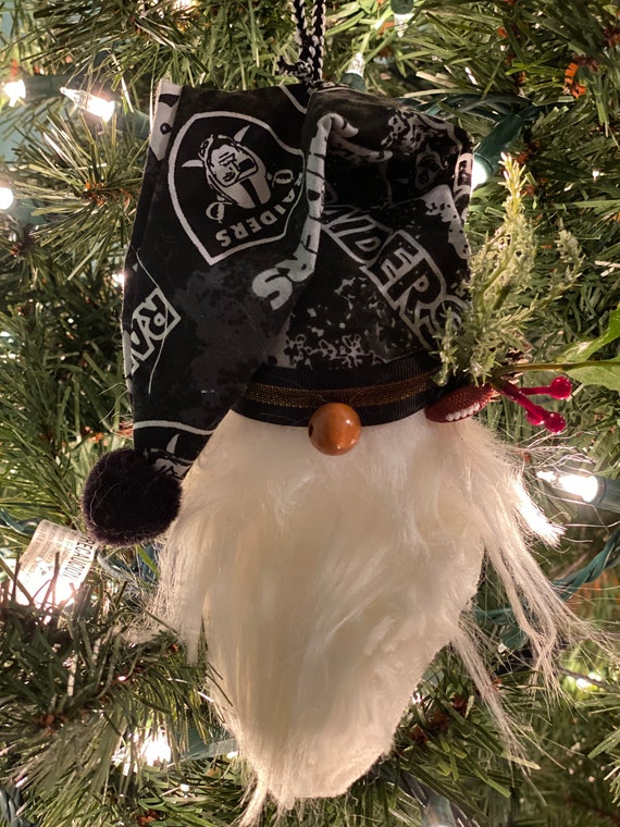 Slouchy Hat Gnome Ornaments of Las Vegas Raiders 