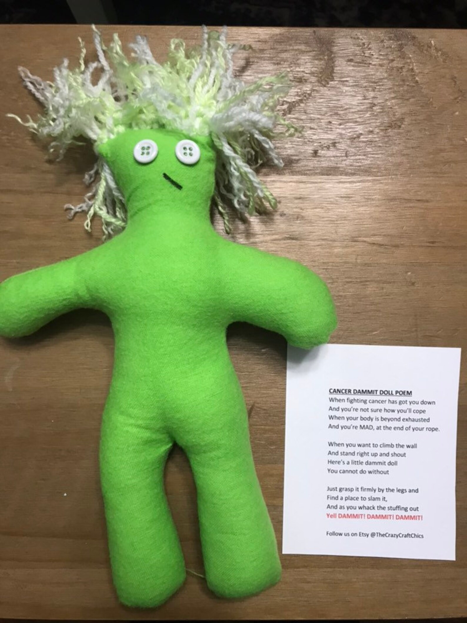 Cancer Dammit Dolls Etsy