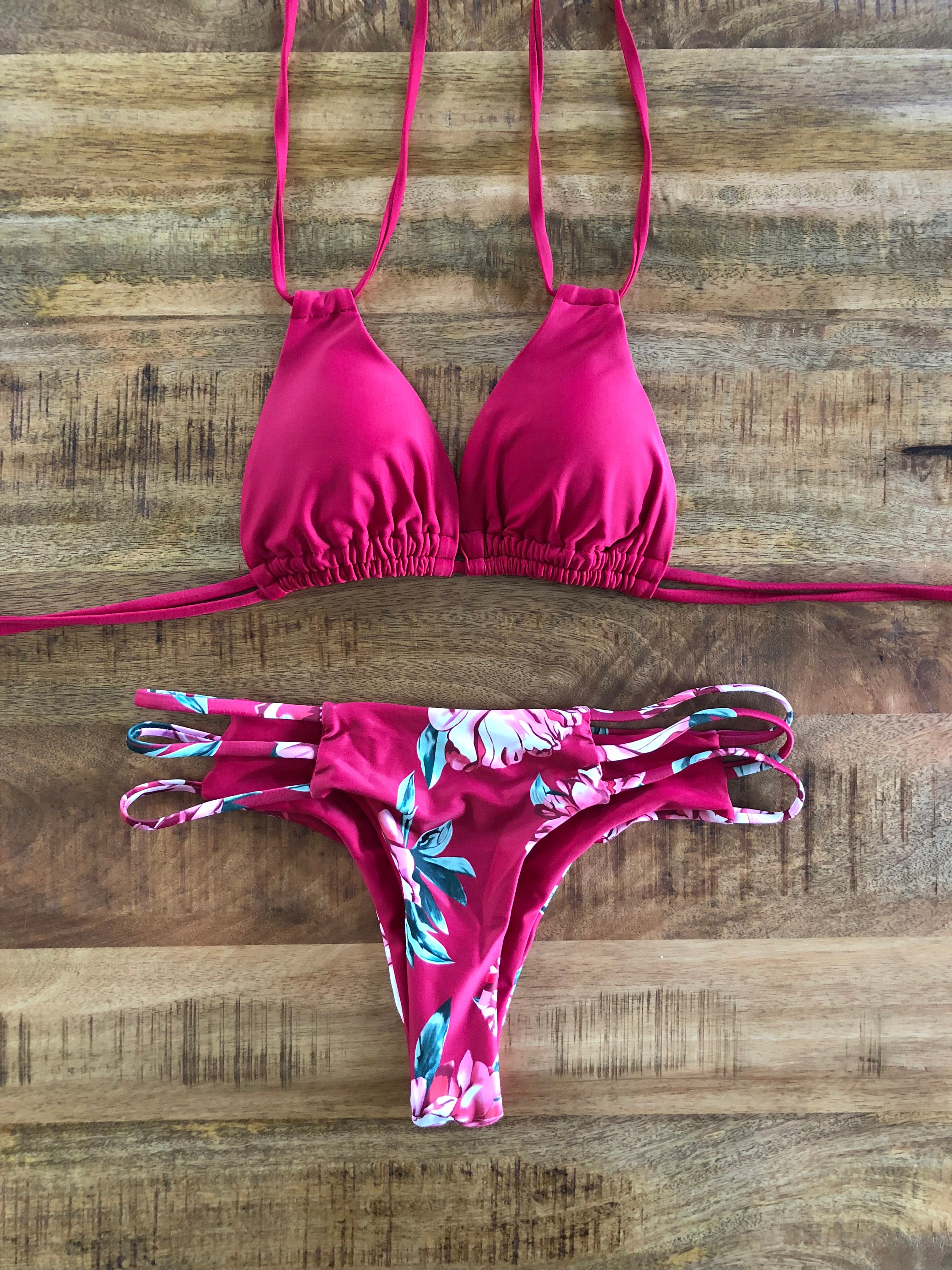 Hot Bikini Brazilian Bikini Handmade Bikini Multicolor Etsy