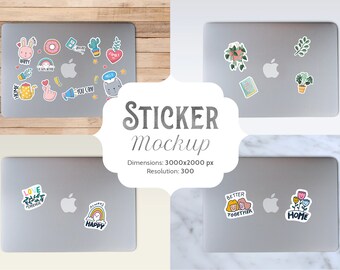 Download Mockup Stickers Etsy