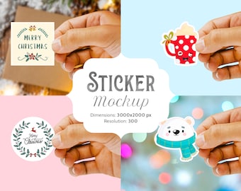 Download Mockup Stickers Etsy