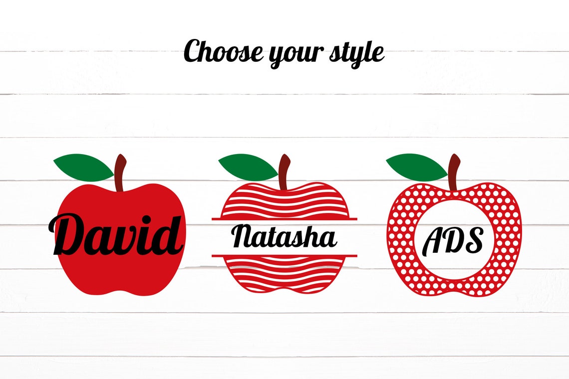 Download Split apple svg apple monogram svg apple monogram frame svg | Etsy