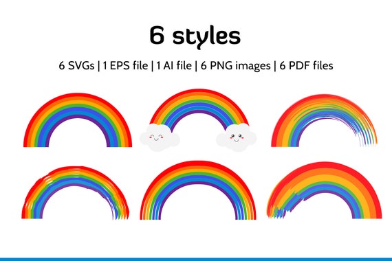 Download Rainbow Svg Distressed Rainbow Svg Rainbow Lines Svg Etsy