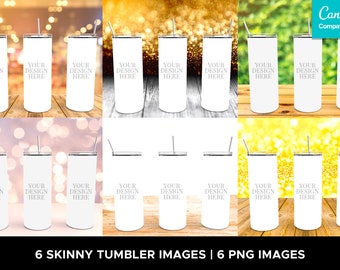 20 oz Skinny Stainless Steel Tumbler Mockup, Full Wrap View Mockup, Tumbler Mockup, tumbler mockup canva, Tumbler Mock Up, Add your design