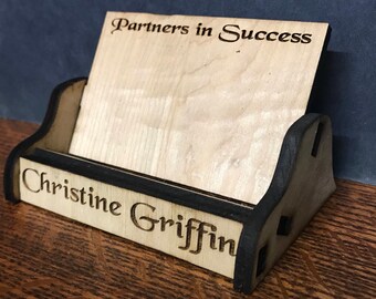 Wood Business Card Holder