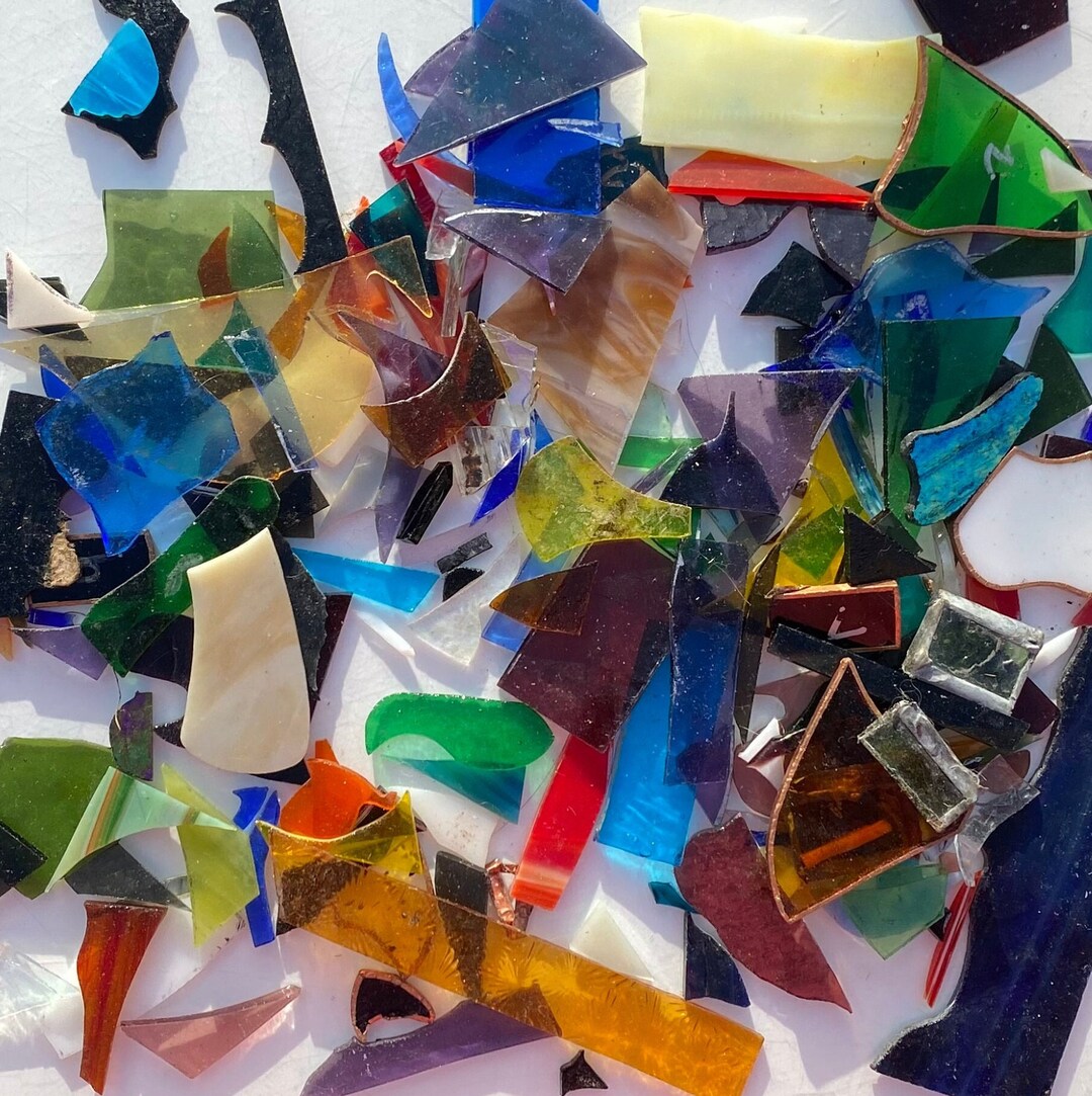 Stained Glass Pieces 500g / Mosaic Supplies Glass for Mosaics Art