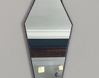 Großer Glas Sarg Spiegel / Sarg Wand Dekor Goth Dekoration Form Spiegel Handgemacht Geschenke Gruselige Wand Kunst Schwarz Gothic Schlafzimmer Spiegel