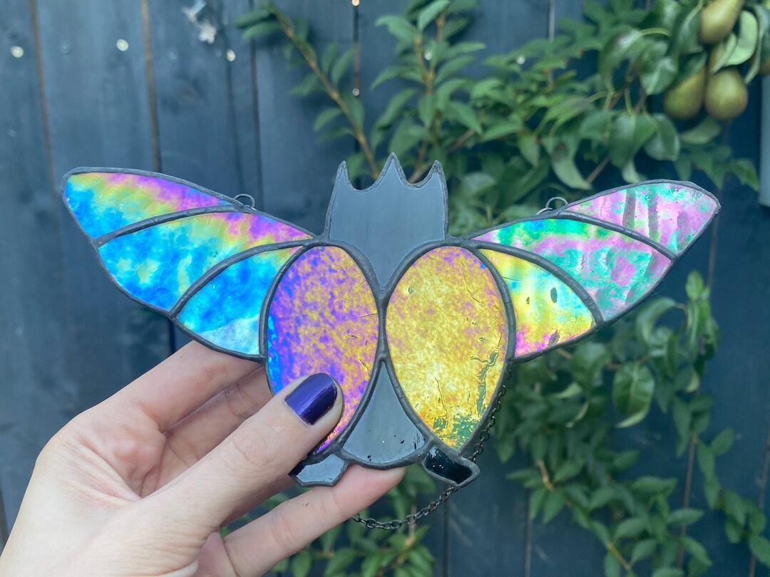 Stained Glass Beetle Suncatcher / Tiffany Glass Window or Wall Hanging