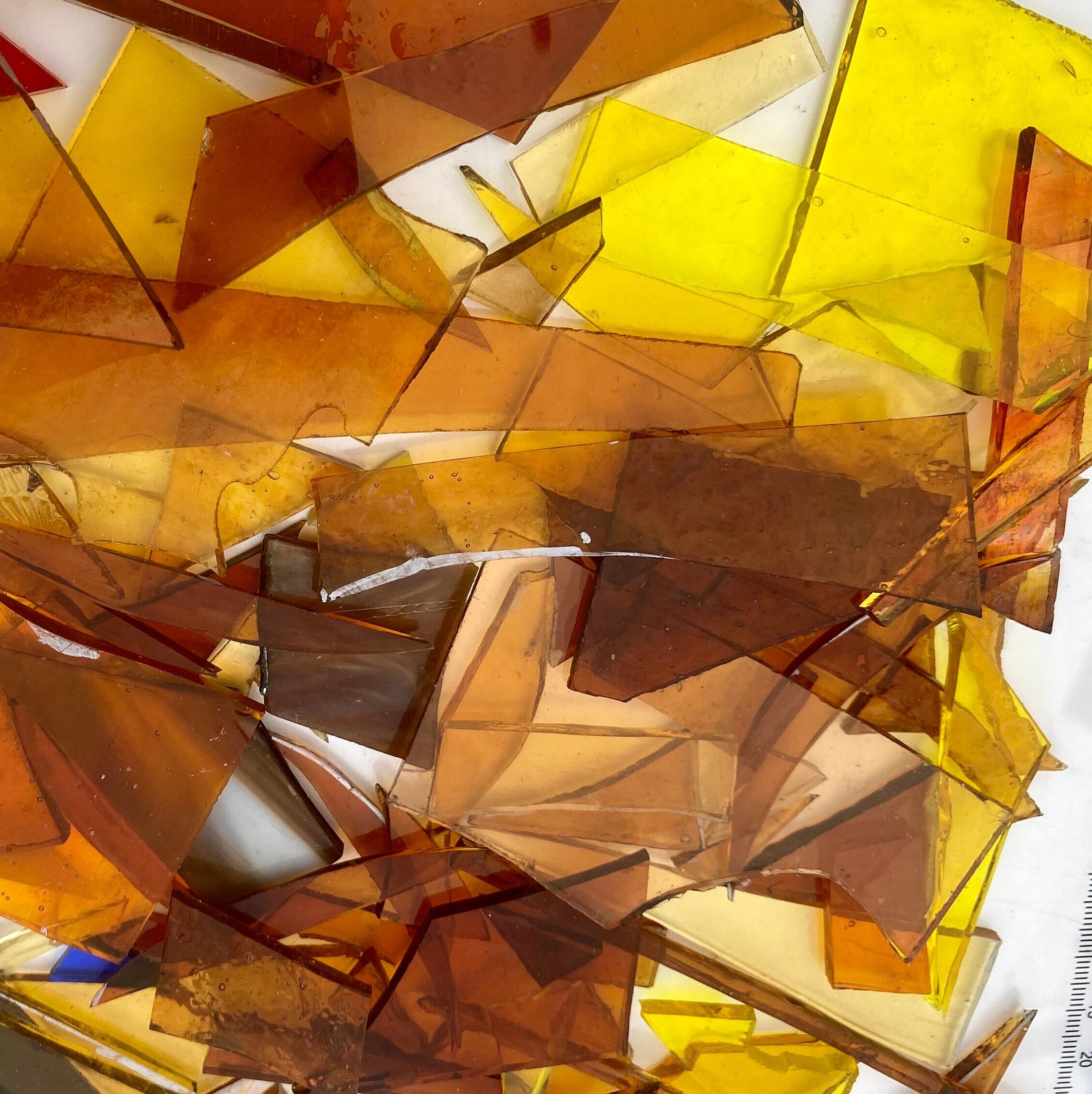 LATIIZ Kit Piastrelle Mosaico In Vetro 320 Pezzi – Colori Caldi Rosso Arancione Giallo – 5 Forme Miste Per Arte Fai Da Te - 6