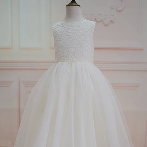 Traditional Ivory Flower Girl Dress. Ivory Satin Flower Girl Etsy