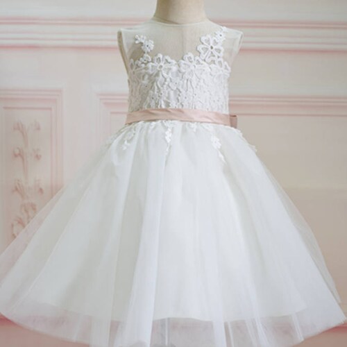 Traditional Ivory Flower Girl Dress. Ivory Satin Flower Girl Etsy