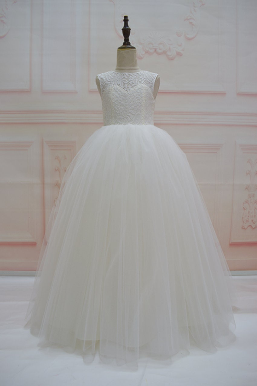 Elegant Luxury Tulle Flower Girls Dress Cupcake Princess Gown for Wedding Tutu Dress