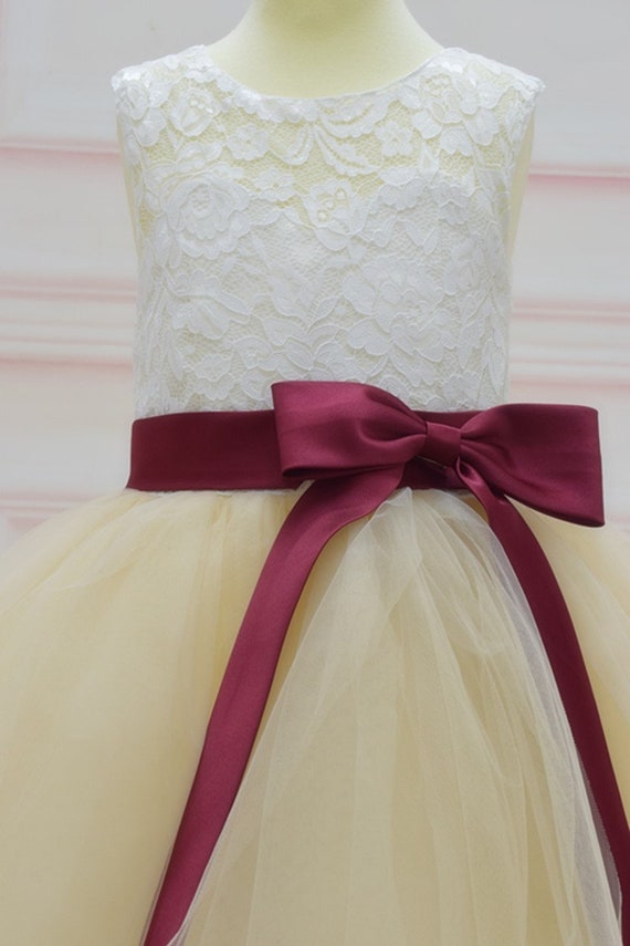 two tone flower girl dresses