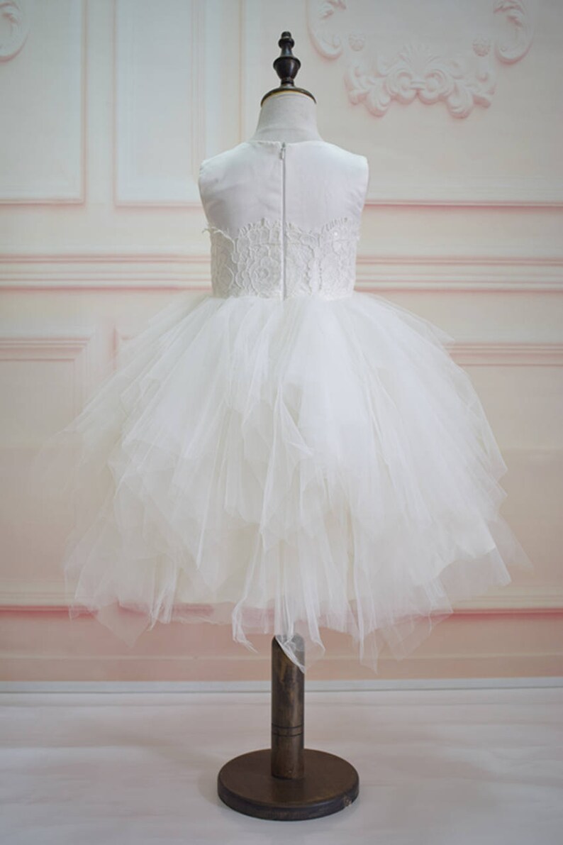 Ruffle Tulle Skirt Flower Girl Dress Etsy