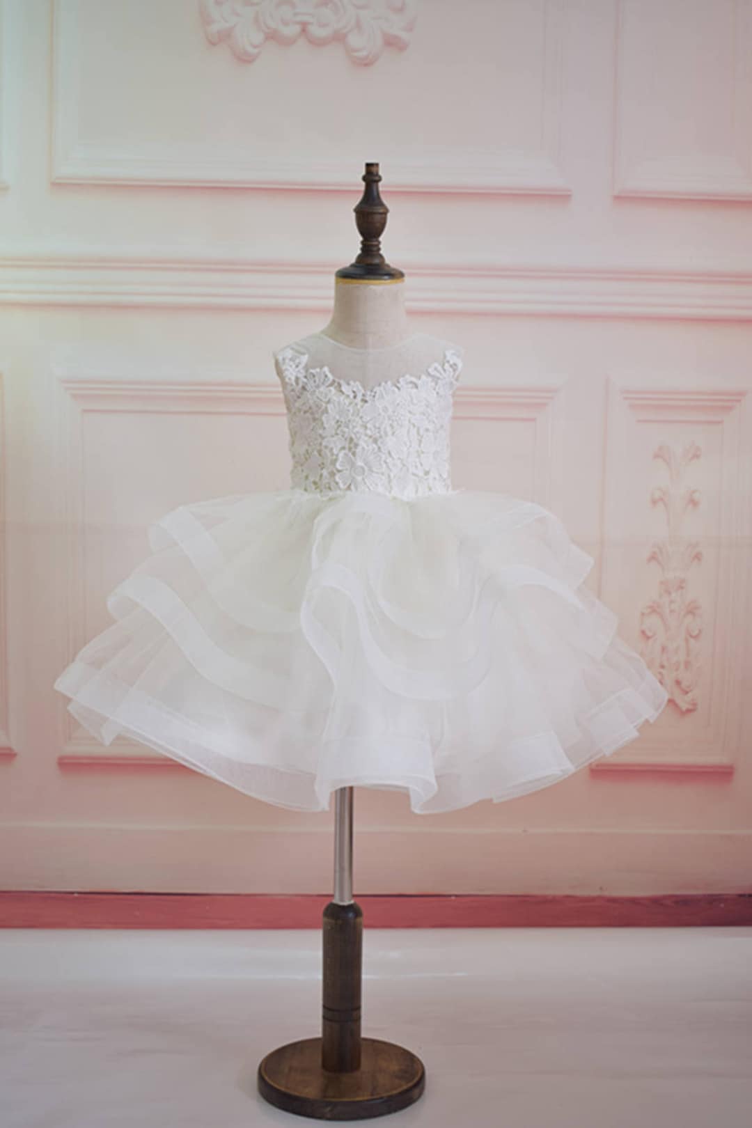Tulle Wedding Flowers Girl Gowns Boho Dress Flower Princess Gowns Cute Flowery Dresses