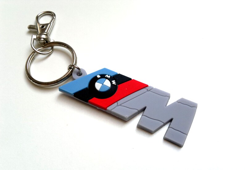 Bmw M Power M3 M5 Badge Key Ring Rubber Keychain Emblem E39 Etsy