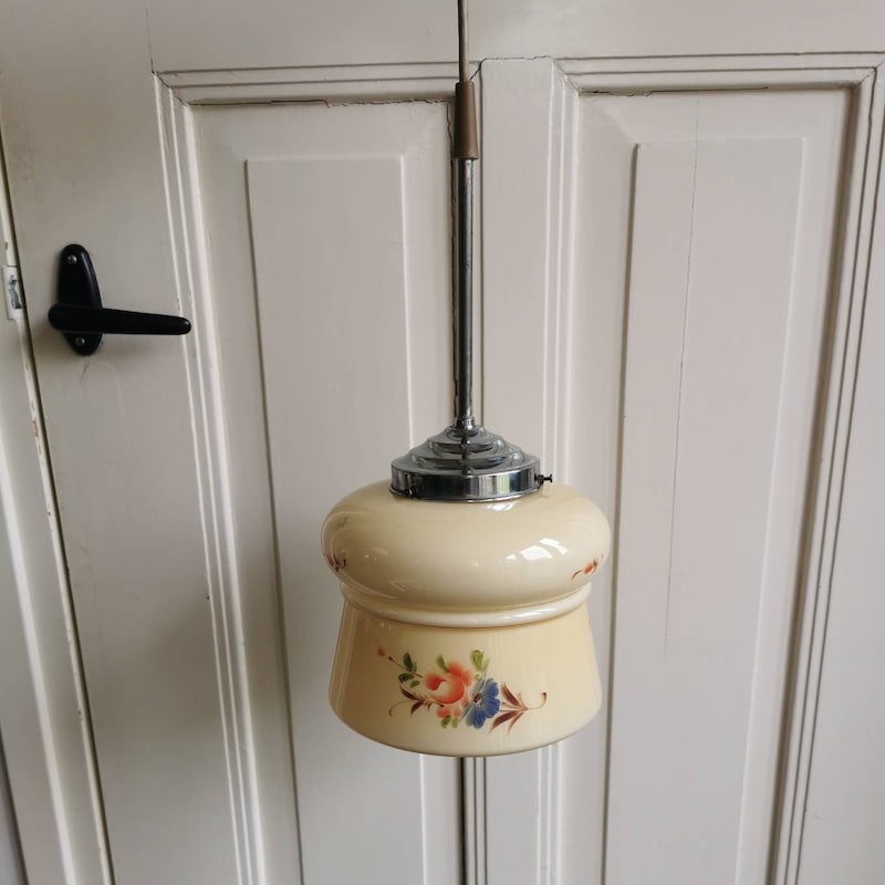 Vintage Hanging Lamp - Etsy