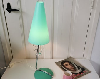 Mid-Century Space Age light green and chrome Table Lamp, 1960s. Marked POST STAPHORST, Dutch Design lamp. Tested and working.