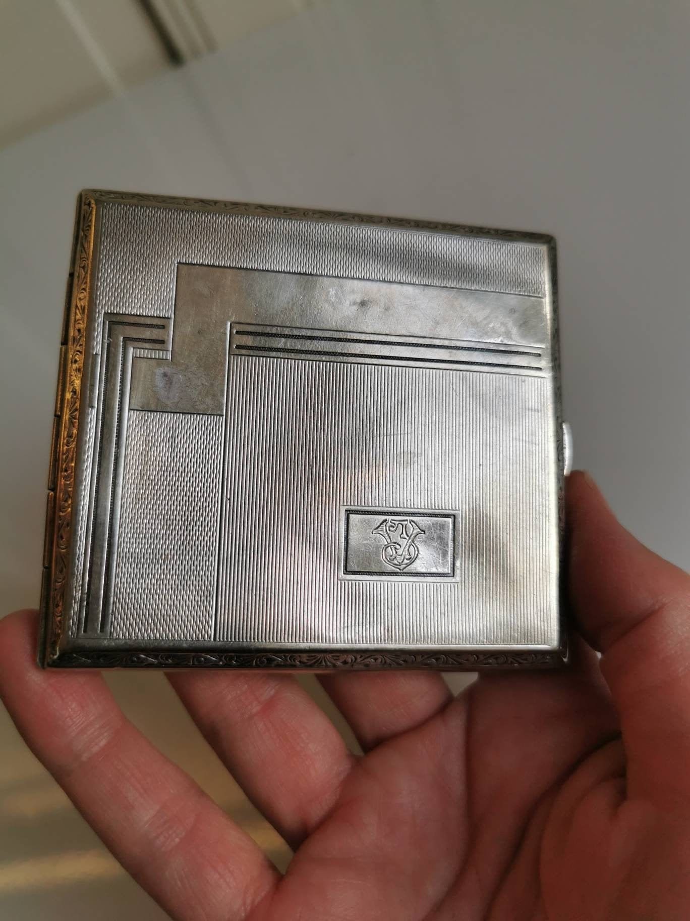 Portuguese Art Nouveau Silver Cigarette Case - Circa 1900