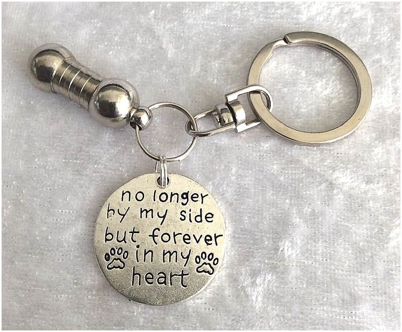 Pet Ashes Urn Keyring w Engraved Disc Pet Cremation ...