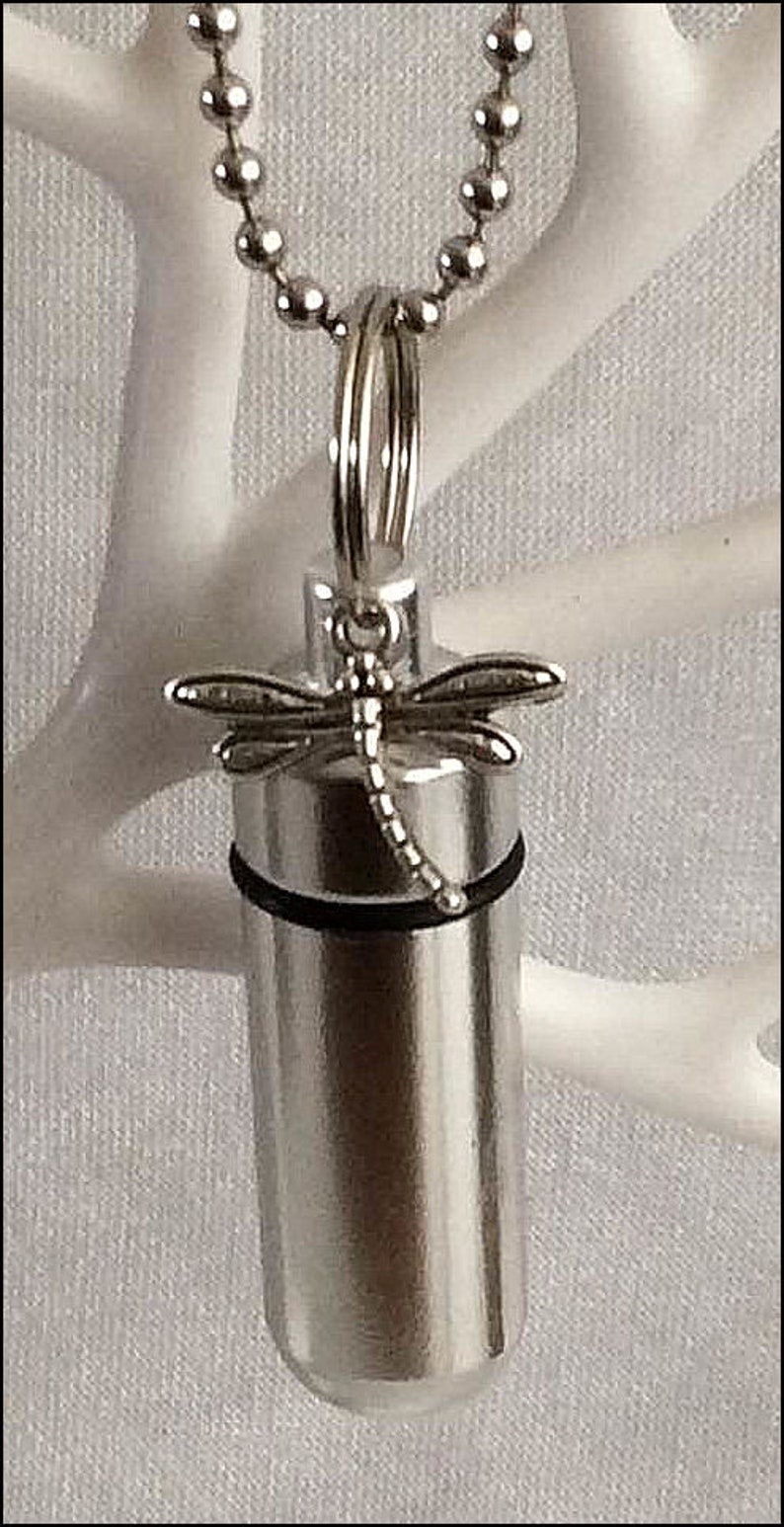 Cremation Jewelry Urn W Dragonfly Charm Funeral Ashes Urn Etsy