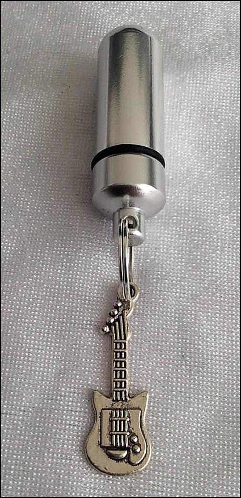 Cremation Jewelry Urn w Electric Guitar Charm Funeral Ashes Etsy