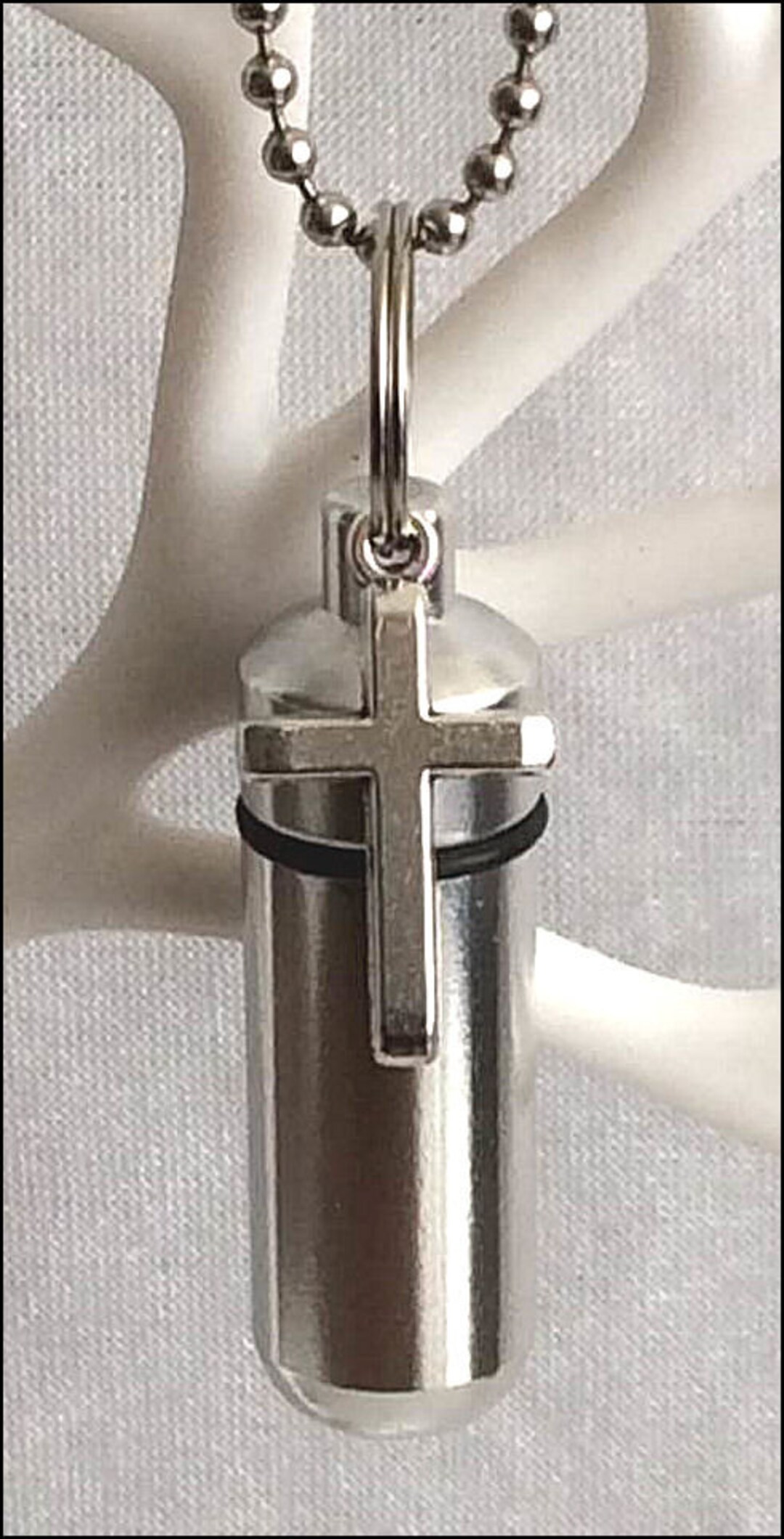 Cremation Jewelry Urn W Simple Cross, Funeral Ashes Urn, Ashes Urn ...