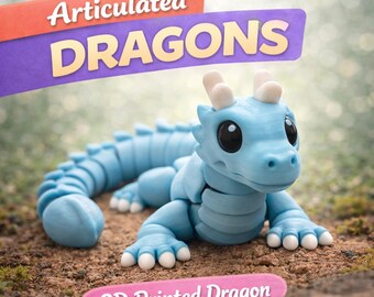 Articulated Dragon Fidget Toy – 3D Printed PLA Sensory Desk Buddy