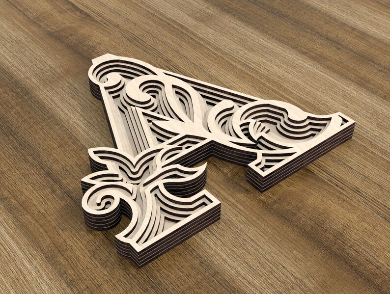 Laser Cut DXF Letter A DXF Alphabet Letter A Wall Art Etsy