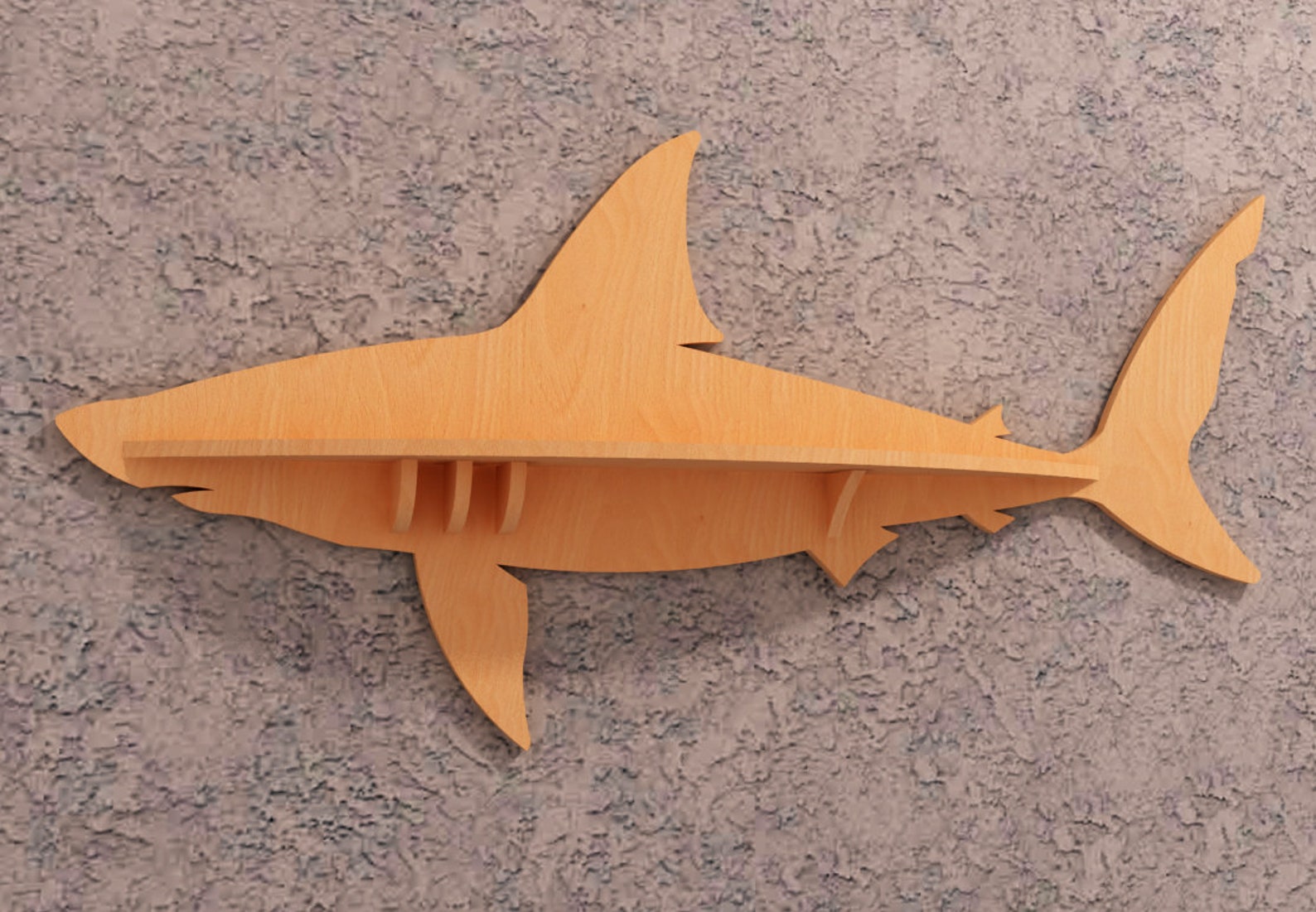 Wood shelf fish shark wooden decor small shelf fish wall Etsy