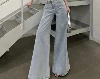 Wide Leg Denim Jeans