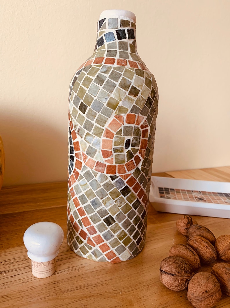 Vase en mosaïque vase en mosaïque en marbre vase décoratif ...