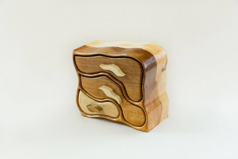Wooden Jewelry Box Valentines Gift For Wife Wood Box With Etsy