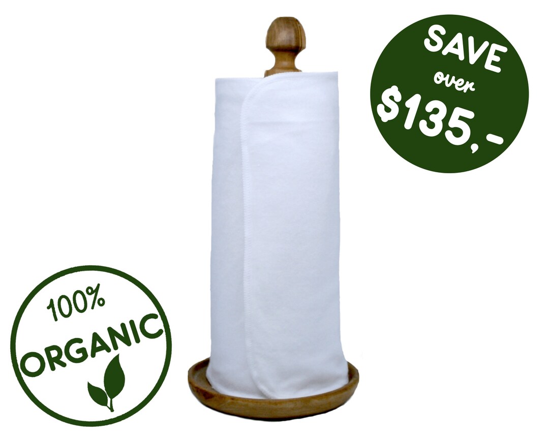 Organic Paperless Towels With Snaps Reusable Paper Towel Roll Eco