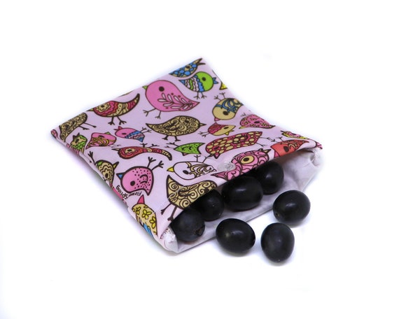 Reusable Snack Bag / Sustainable Ziploc Bag Replacement / Eco Friendly  Waterproof Kids Snack Bag / Zero Waste Kids Lunch Bag 