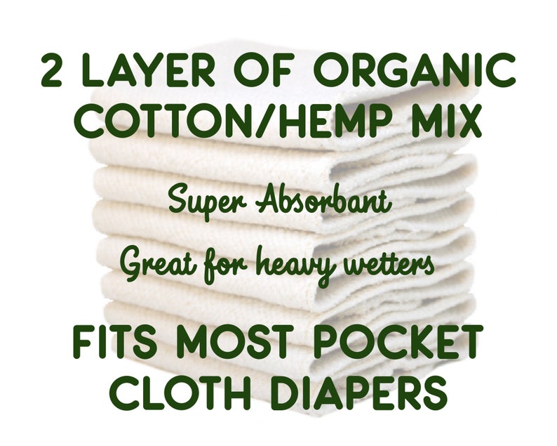 Hemp Cloth Diaper Inserts Baby Diapers Adult Incontinence Etsy