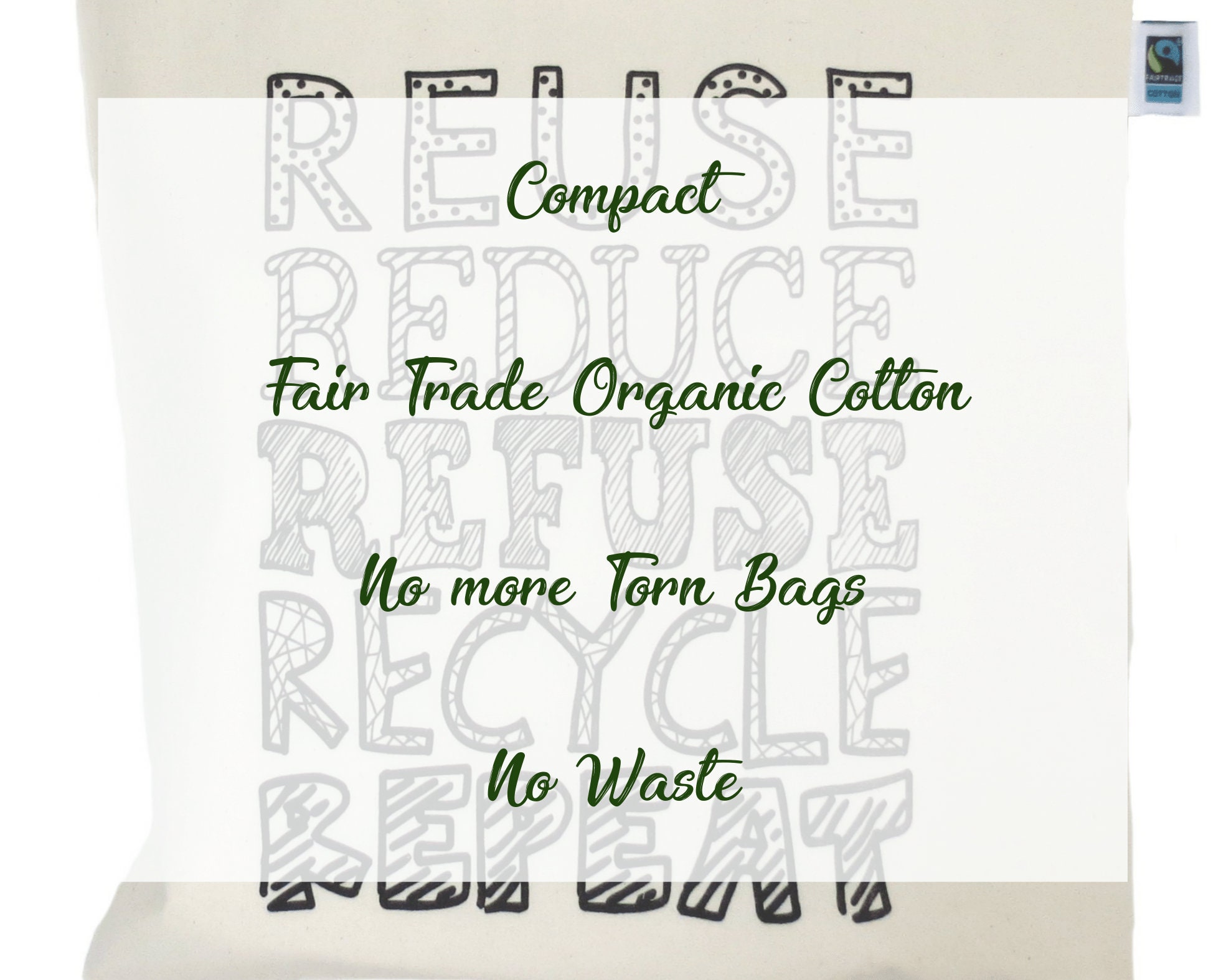 CafePress LCSW Canvas Tote Bag – Reusable Natural Cotton Shopping Bag, Custom Printed - View #3