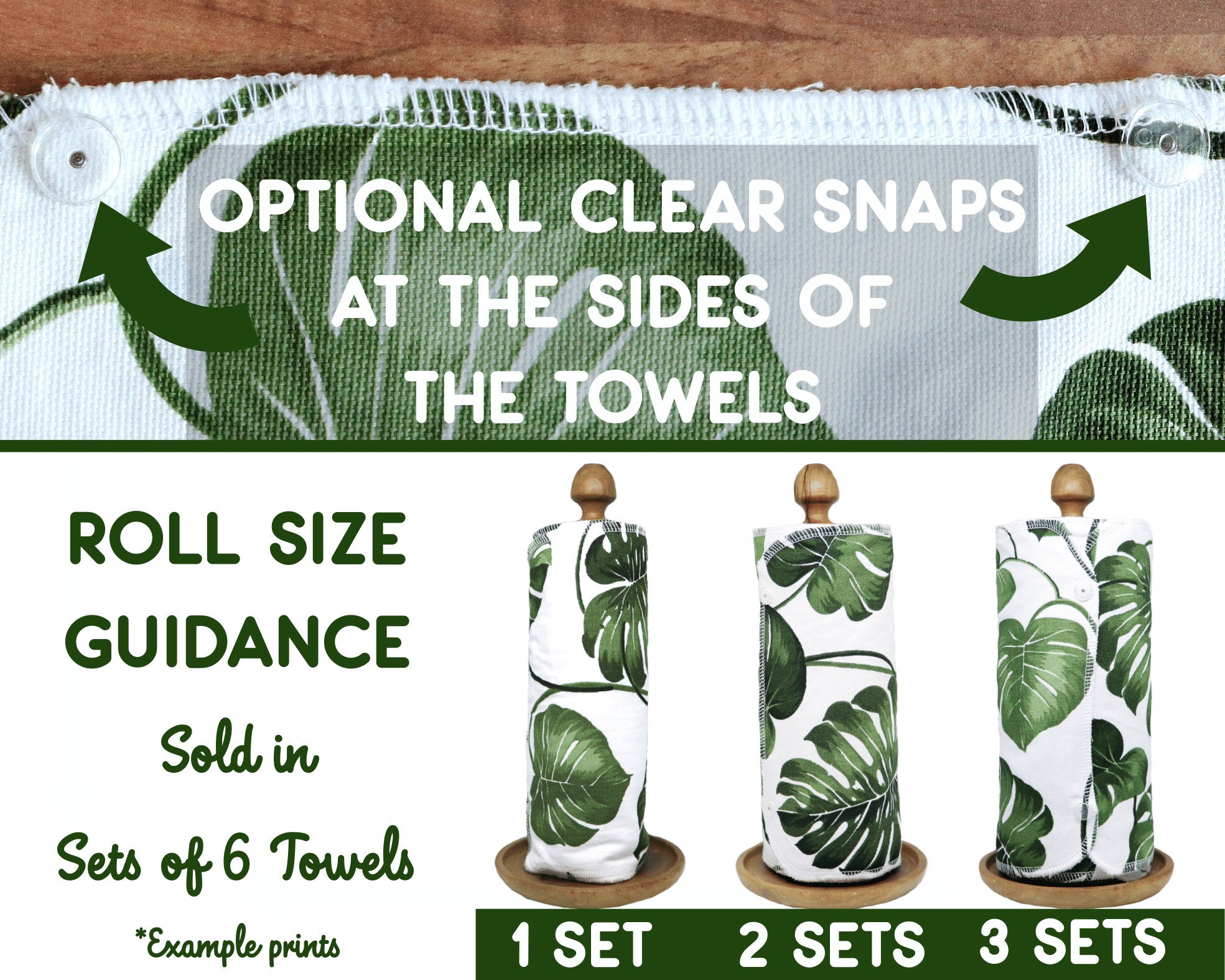 Reusable Paper Towels With Snaps Eco Friendly Unpaper Towel Etsy Canada