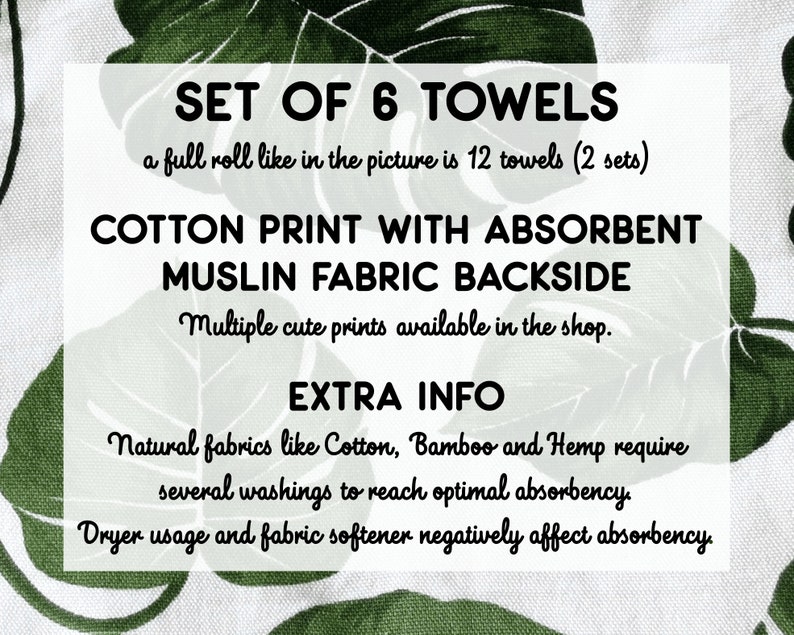 Reusable Paper Towels With Snaps Eco Friendly Unpaper Towel Etsy Canada