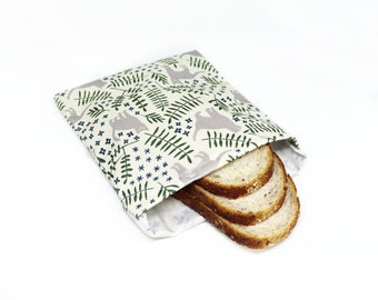 Reusable Lunch Bag for Women - Zero Waste Sandwich bag - Waterproof Snack Bag gift for Kids - Toiletry Makeup Wet Bag - Make up Bag Large