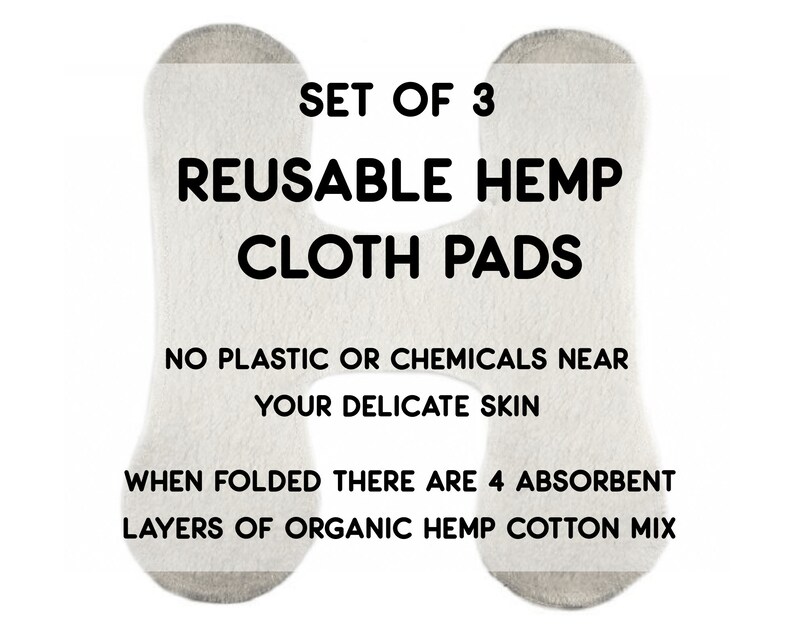Organic Hemp Reusable cloth menstrual pads Washable plastic Etsy