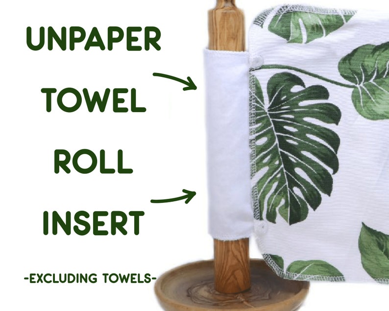 Unpaper kitchen towels insert Reusable paper towel roll Etsy